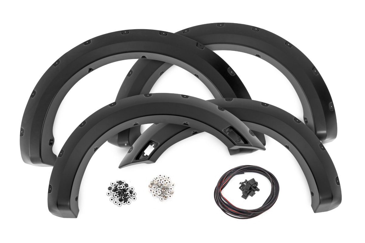 Ford Ranger Fender Flares - Rough Country - Pocket - Black - '19-'23